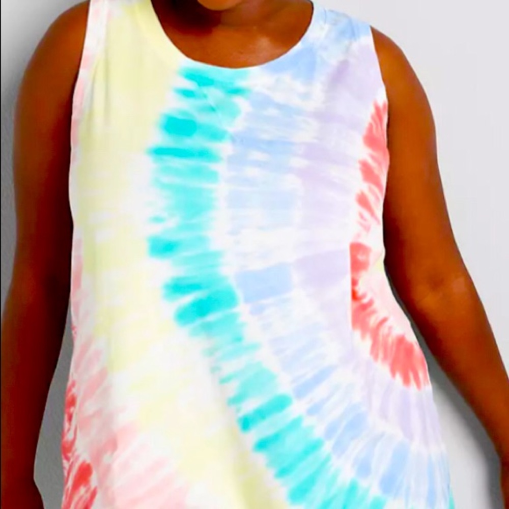 LIVI Lane Bryant Rainbow Tye Dye Tank 18/20 NWT